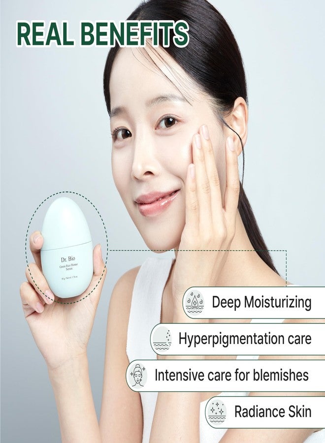 دكتور بيو سيروم دكتور بايو جرين رايس بايوم (50 مل) مع البروبيوتيك، يقلل البقع الداكنة، يعالج فرط التصبغ والعيوب، بشرة مشرقة، لون بشرة موحد، خالٍ من العطور، منتج كوري نباتي للعناية بالبشرة الحساسة - Image 3